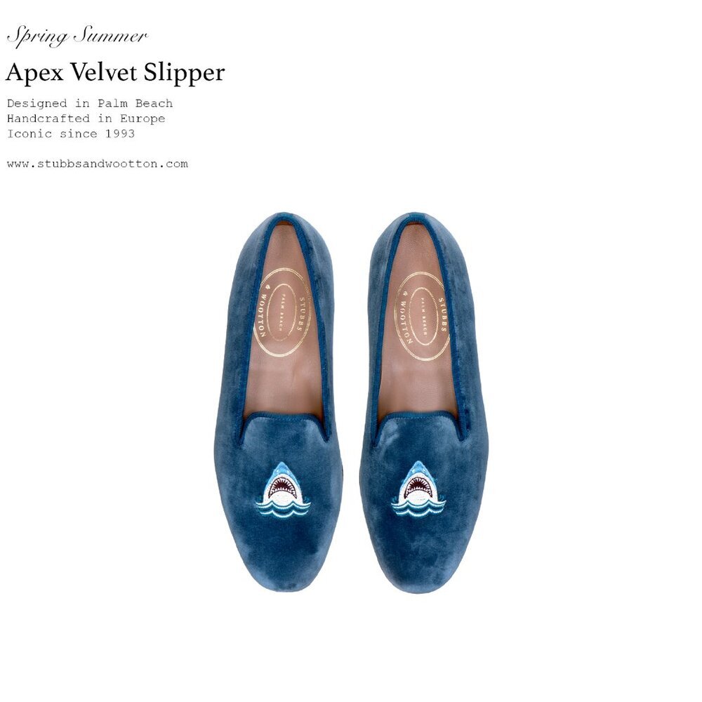 ISO In Search of Stubbs and Wootton Apex Velvet Shark Slippers 8.5/9
